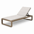 Bain de soleil en corde tressée taupe avec matelas beige et dossier réglable – 200 x 75 x 80 cm